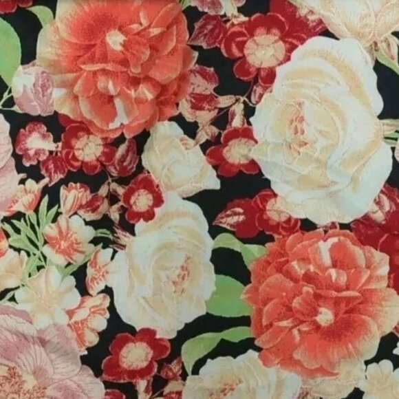 INC Women's Long-Sleeve Off-The-Shoulder Halter Top, Multi Floral Garden - Picture 2 of 2